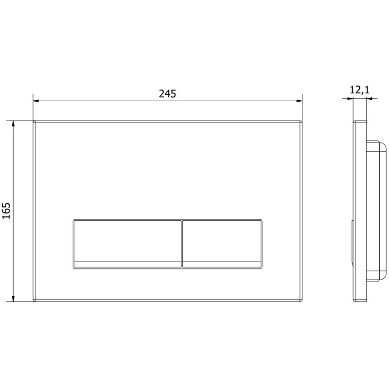 Mexen Fenix 12 öblítő gomb, fekete matt - 601203