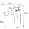 Mexen Indus baterie de baie, crom - 744600-00