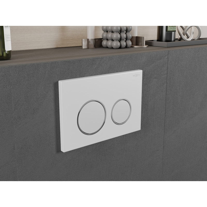 Mexen Fenix 07 XS öblítőgomb, fehér matt - 600720