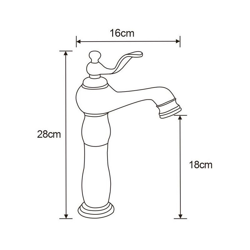 Mexen Vela baterie de lavoar înaltă, neagră - 744510-70