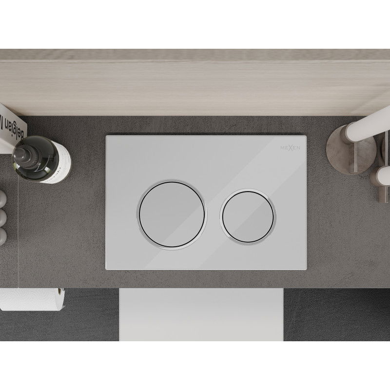 Mexen Fenix 07 XS buton de spălare, alb lucios - 600700