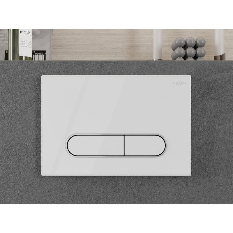 Mexen Fenix 11 öblítőgomb, fényes fehér - 601100