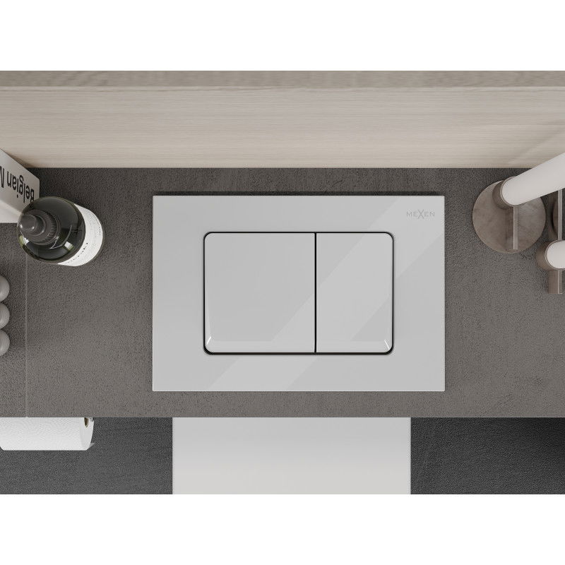 Mexen Fenix 10 XS buton de spălare, alb lucios - 601000