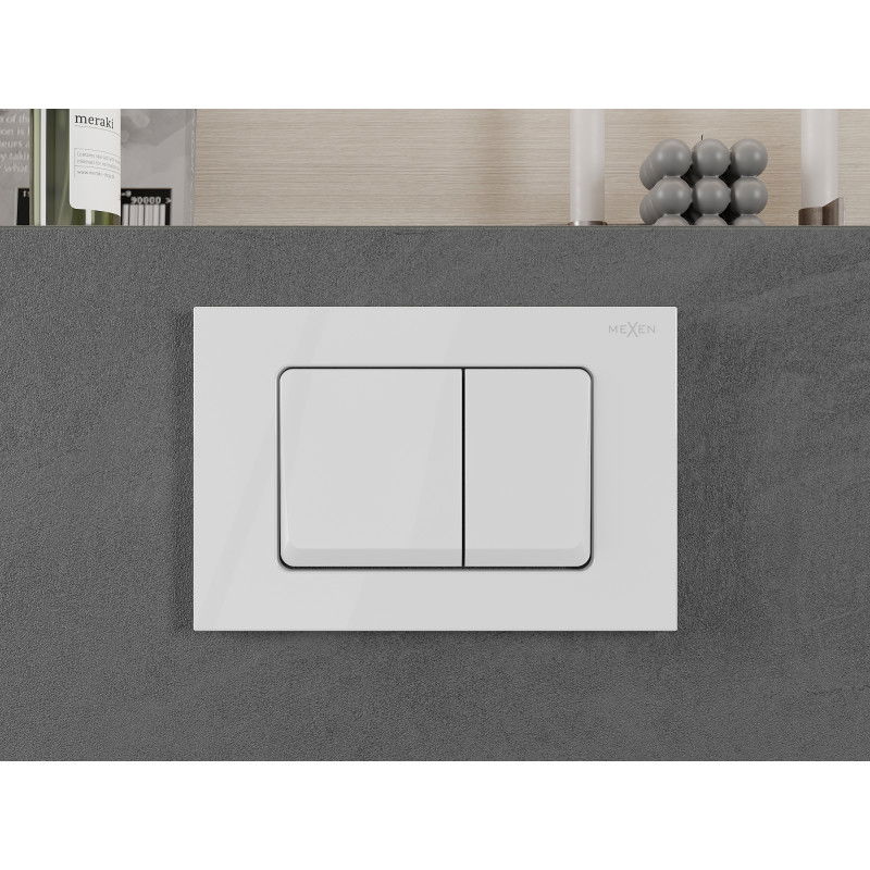 Mexen Fenix 10 XS buton de spălare, alb lucios - 601000