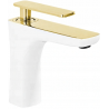 Mexen Indus baterie pentru chiuvetă, Albă/Aurie - 744600-25