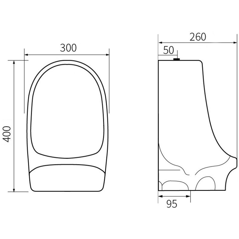 Mexen Owen függő piszoár, fehér - 37074000