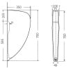 Mexen Separator între pisoare suspendat, negru mat - 37117670