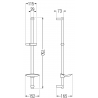 Mexen DB zuhanyrúd szappantartóval 75 cm, Króm - 79384-00