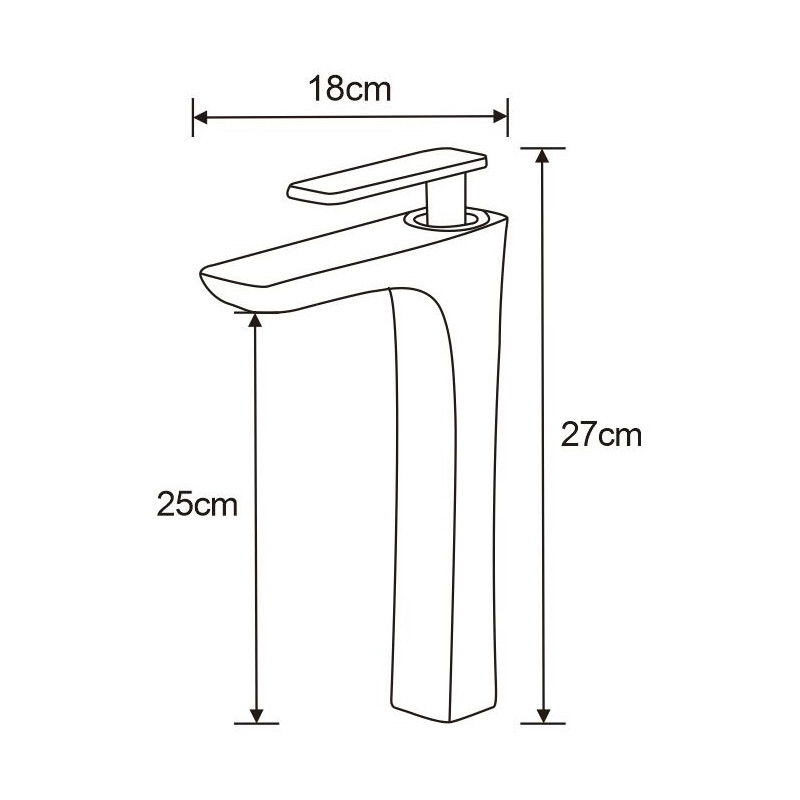 Mexen Indus baterie înaltă pentru lavoar, alb/auriu - 744610-25