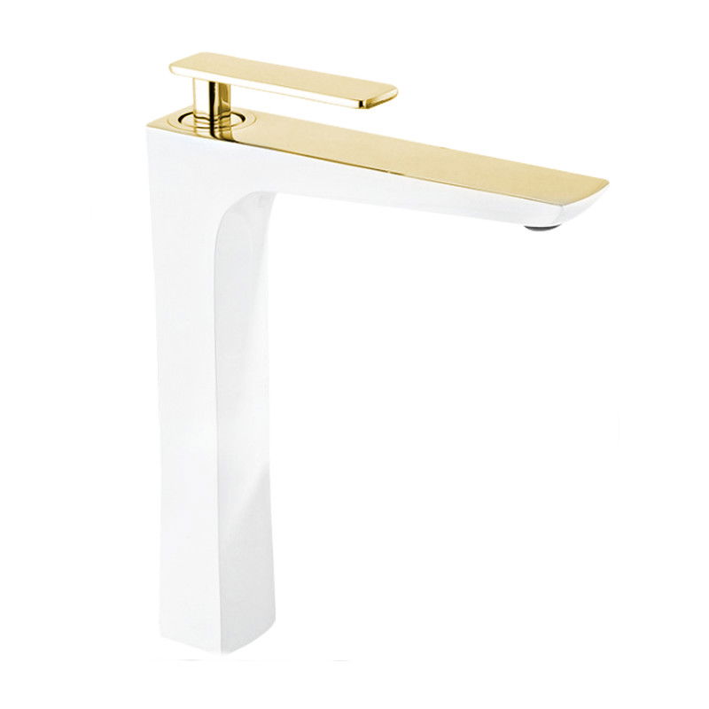 Mexen Indus magas mosdócsaptelep, fehér/arany - 744610-25