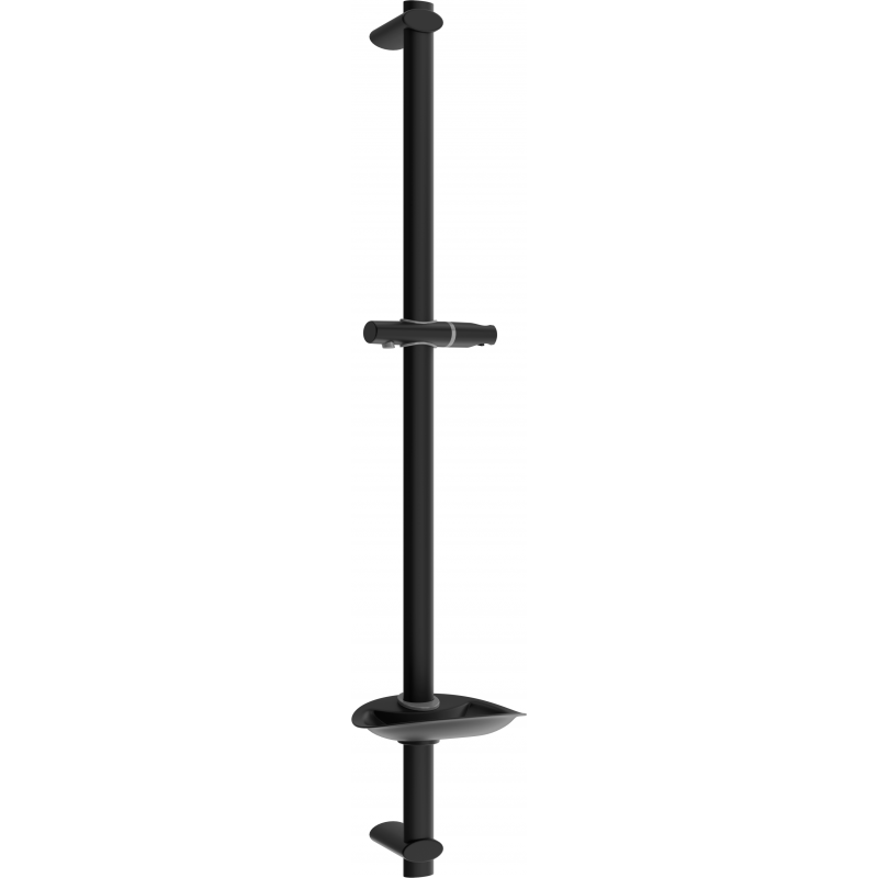 Mexen DB zuhanyrúd szappantartóval 75 cm, Fekete - 79384-70