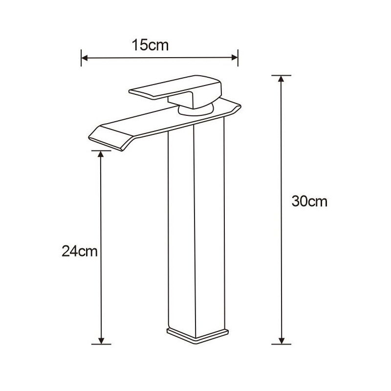 Mexen Apus magas fekete mosdó csaptelep - 744710-70