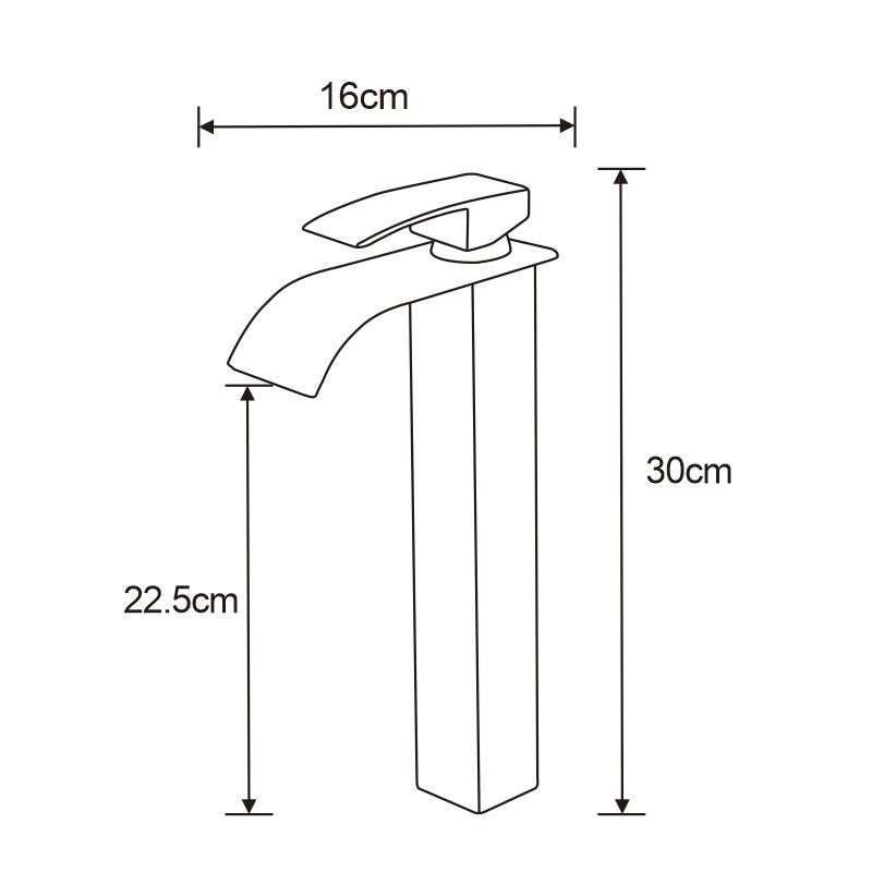 Mexen Aries baterie de lavoar înaltă, neagră - 744810-70