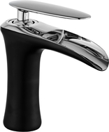 Mexen Lyra baterie pentru chiuvetă, negru/crom - 745300-07