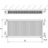Mexen CV22 lemezes radiátor 400 x 1300 mm, alsó csatlakozás, 1541 W, fehér - W622-040-130-00