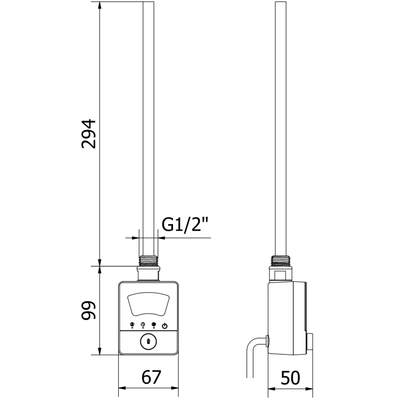 Mexen FA-BG8 rezistența electrică 300 W, albă - W957-0300-20