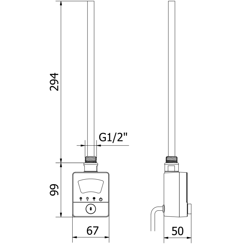 Mexen FA-BG8 rezistență electrică 300 W, neagră - W957-0300-70