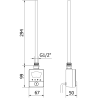 Mexen FA-BG8 300 W-os elektromos fűtőelem, fekete - W957-0300-70