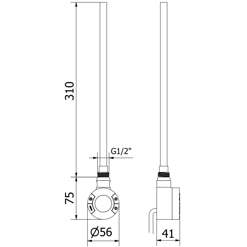 Mexen FA-S rezistență electrică cu Wi-fi, 300 W, albă - W954-0300-20