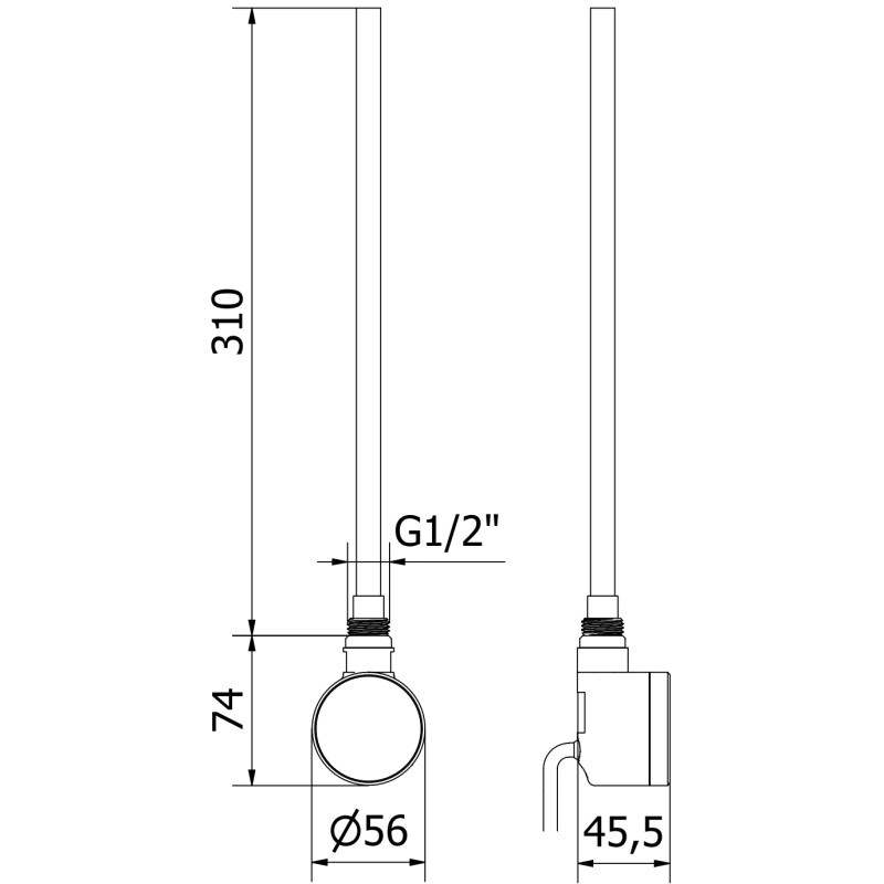 Mexen FA-D22 elektromos fűtőelem 300 W, fehér - W955-0300-20