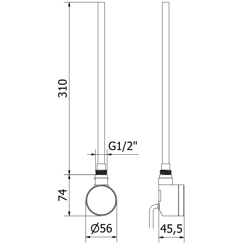Mexen FA-D22 rezistență electrică 300 W, albă - W955-0300-20
