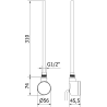 Mexen FA-D22 300 W-os elektromos fűtőelem, fehér - W955-0300-20