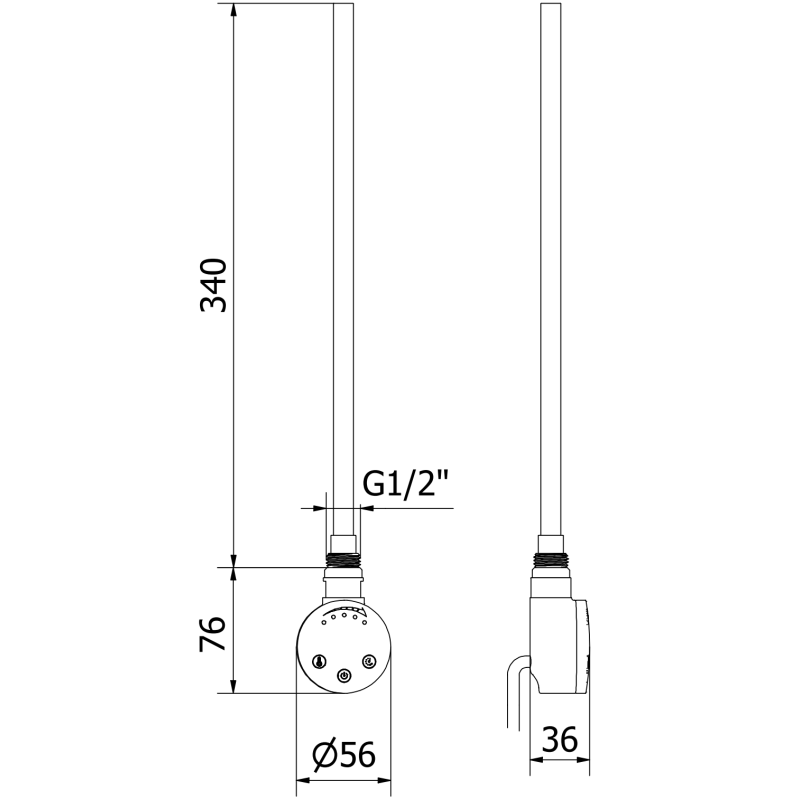 Mexen FA-O 300 W-os elektromos fűtőbetét, fehér - W951-0300-20