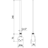 Mexen FA-O rezistență electrică 300 W, neagră - W951-0300-70