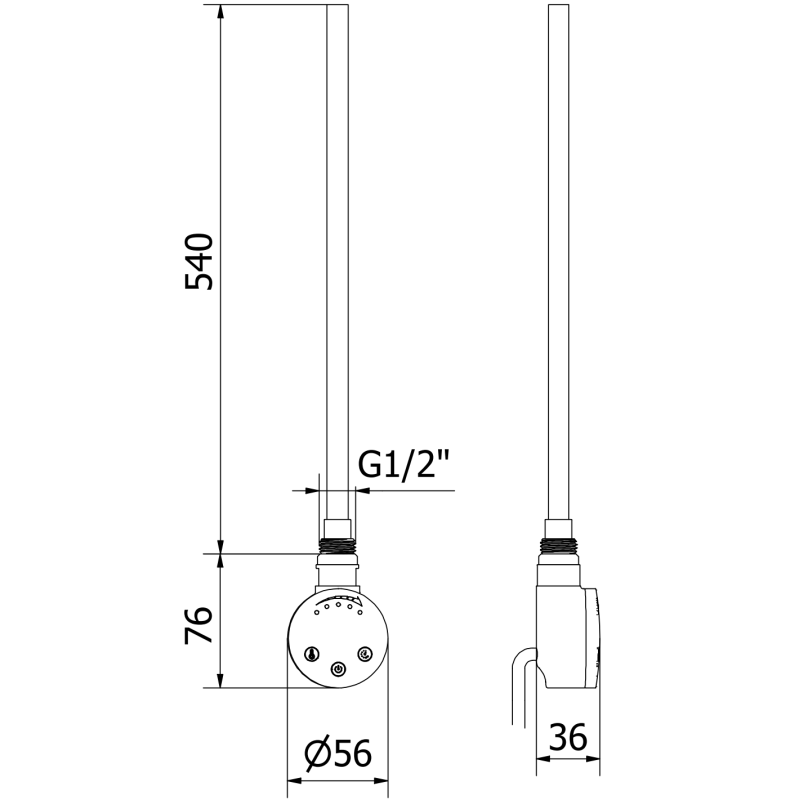Mexen FA-O rezistență electrică 600 W, albă - W951-0600-20