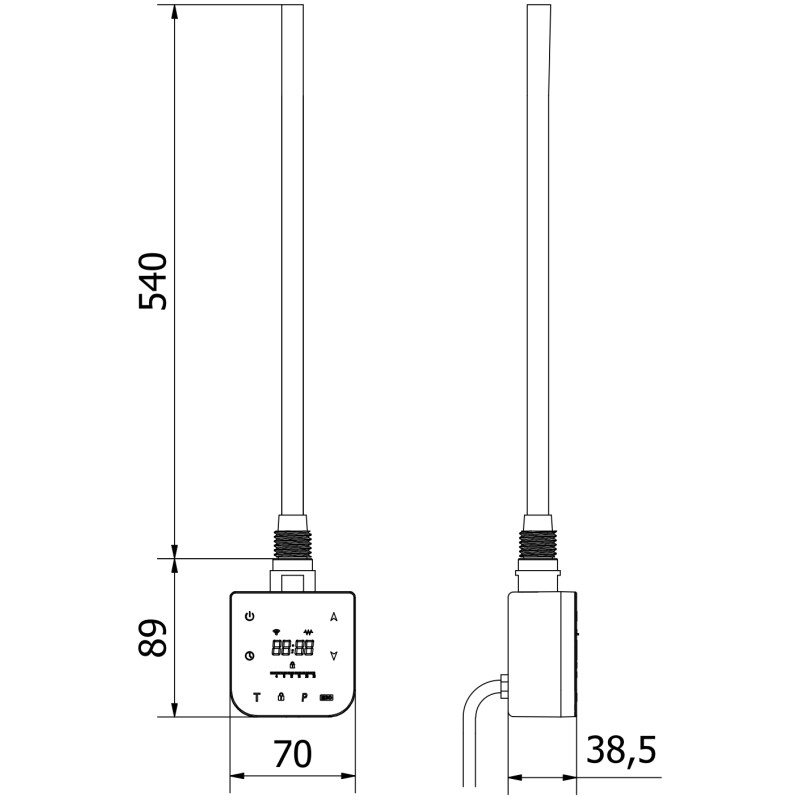 Mexen FA-F elektromos fűtőelem Wi-Fi-vel, 600 W, fehér - W953-0600-20