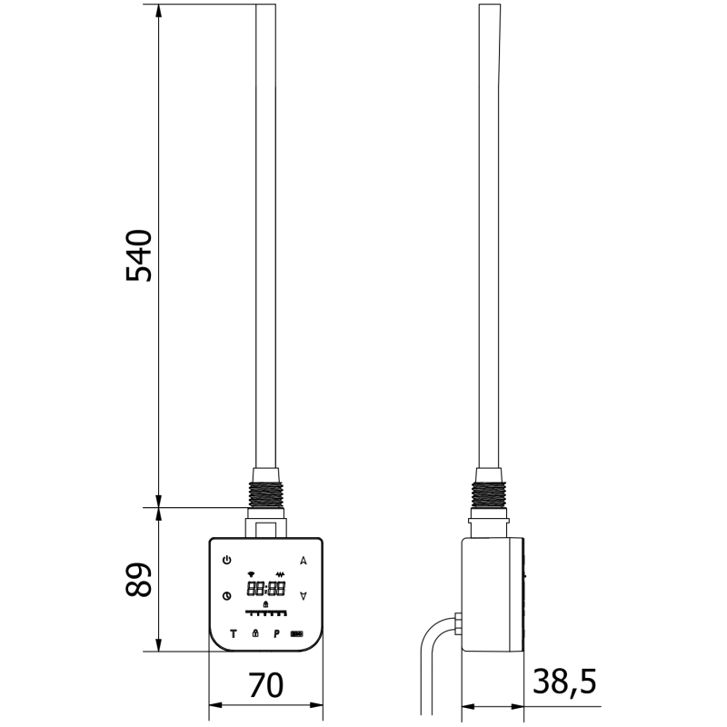 Mexen FA-F rezistență electrică cu Wi-Fi, 600 W, albă - W953-0600-20