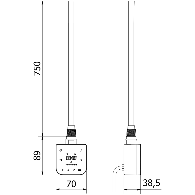Mexen FA-F element electric de încălzire cu Wi-fi, 900 W, alb - W953-0900-20