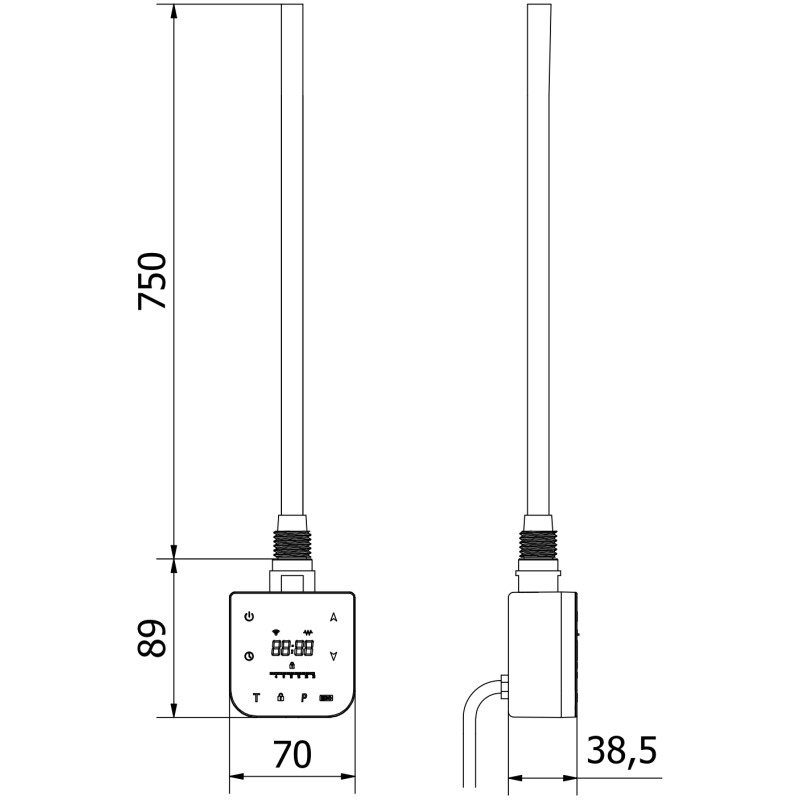 Mexen FA-F rezistență electrică cu Wi-fi, 900 W, albă - W953-0900-20
