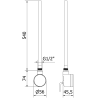 Mexen FA-D22 600 W-os elektromos fűtőelem, fehér - W955-0600-20