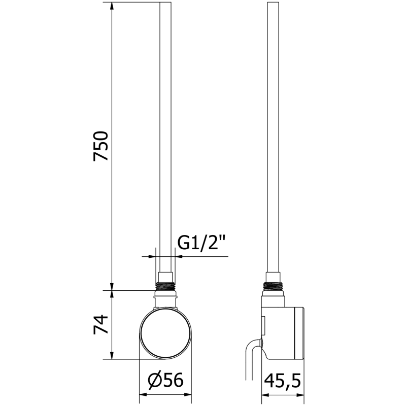 Mexen FA-D22 elektromos fűtőtest 900 W, fekete - W955-0900-70
