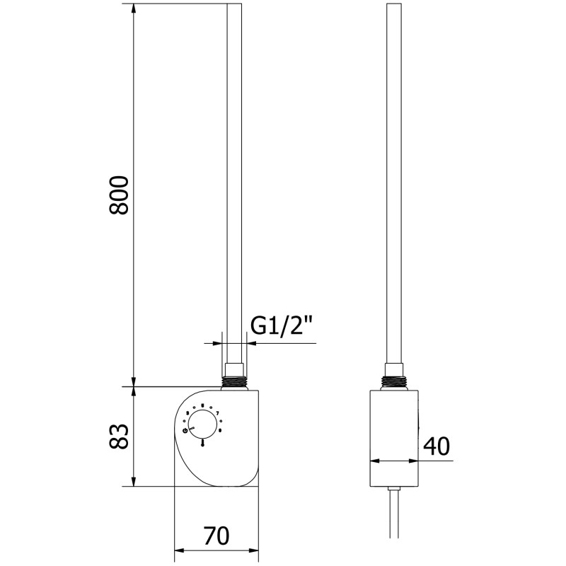 Mexen FA-D rezistență electrică 900 W, albă - W950-0900-20