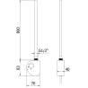 Mexen FA-D rezistență electrică 900 W, albă - W950-0900-20