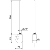 Rezistență electrică Mexen FA-D 900 W, neagră - W950-0900-70