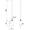 Mexen FA-D element de încălzire electrică 600 W, alb - W950-0600-20