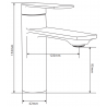 Baterie de lavoar Mexen Zero, albastru/roz - 71100-52