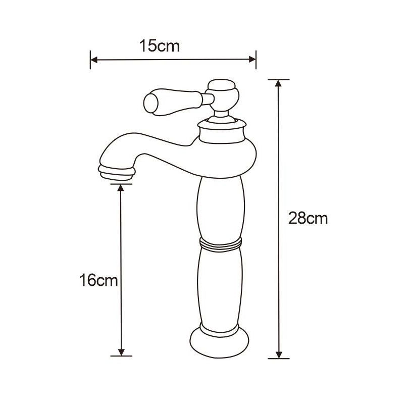 Mexen Draco magas mosdócsaptelep, arany - 745410-50