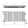 Mexen CV33 radiátorpanel 600 x 700 mm, alsó csatlakozás, 1634 W, fehér - W633-060-070-00