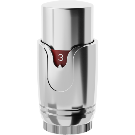 Mexen Uni-Term termosztátfej radiátorhoz, króm - W900-000-01