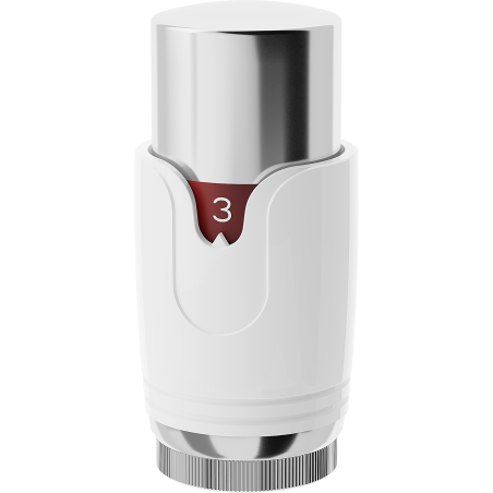 Mexen Uni-Term termosztatikus radiátorszelep, fehér/króm - W900-000-21