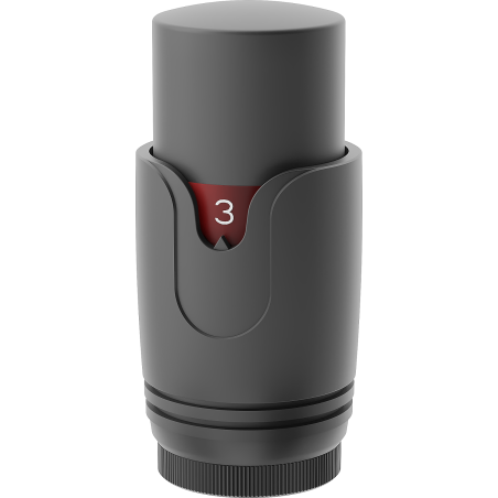 Mexen Uni-Term termosztatikus radiátorfej, antracit - W900-000-66