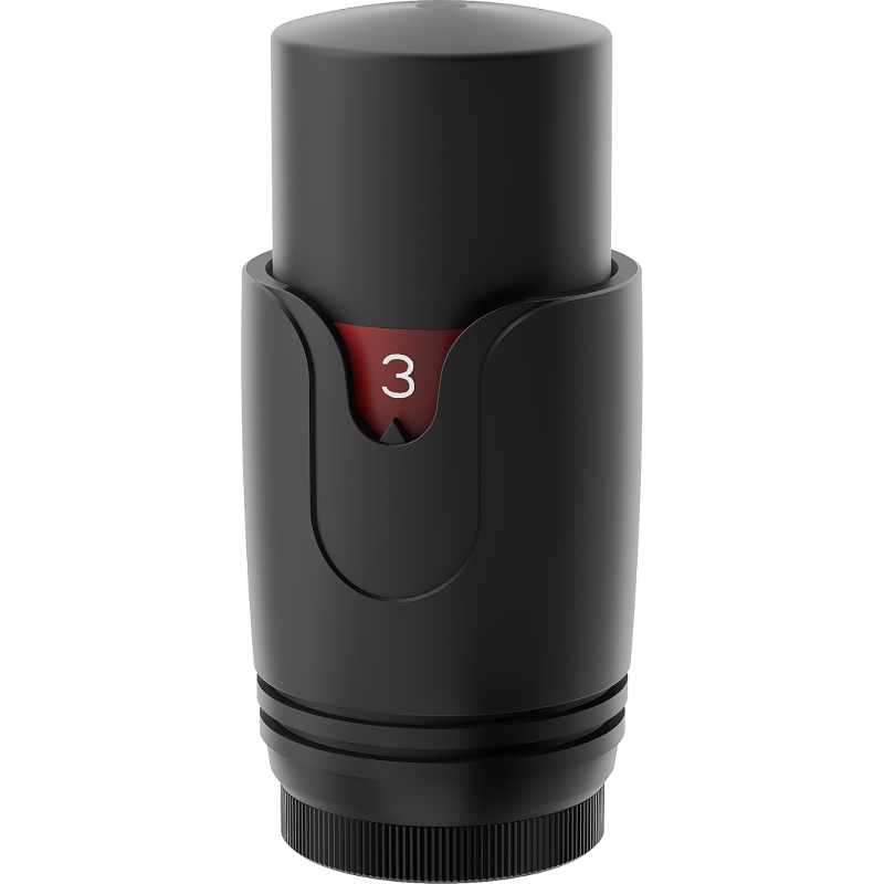 Mexen Uni-Term radiátorszelepfej, fekete - W900-000-70