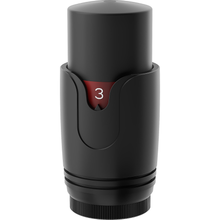 Mexen Uni-Term radiátorszelepfej, fekete - W900-000-70