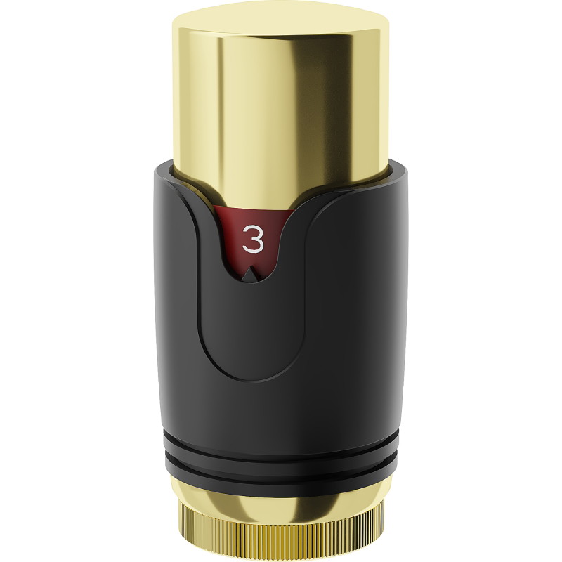 Mexen Uni-H cap termostatic pentru calorifer, negru/auriu - W900-000-75