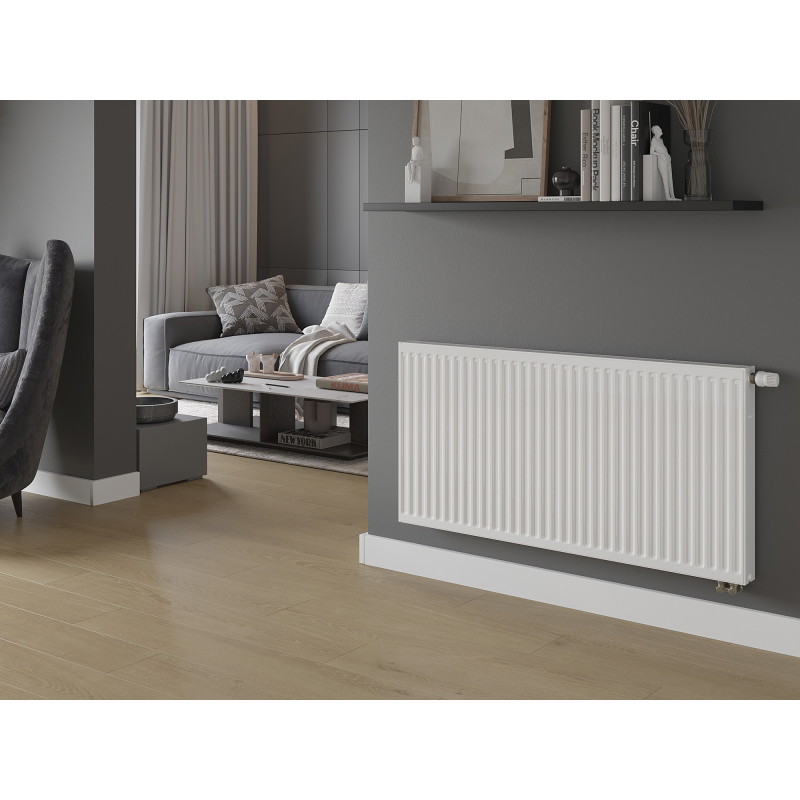 Mexen CV21 lemezes radiátor 900 x 700 mm, alsó csatlakozás, 1243 W, fehér - W621-090-070-00