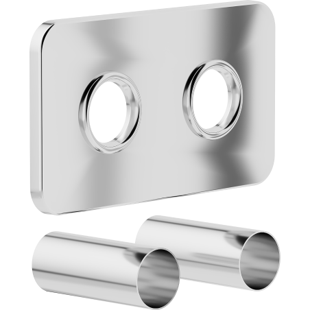 Mexen Uni-Term S dupla radiátor burkolókészlet, króm - W910-000-01